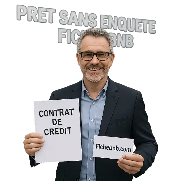 PRÊT SANS ENQUÊTE POUR FICHÉ BNB