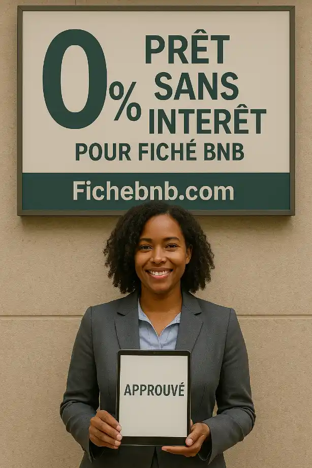 PRÊT SANS INTÉRÊT POUR FICHÉ BNB